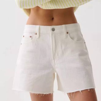 Pistola Denim Kennedy Mid Rise Short In Antique White