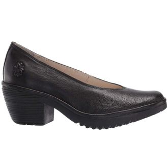 FLY London WALO988FLY Mousse Leather Womens Casual Shoes - Black - Size:UK 5