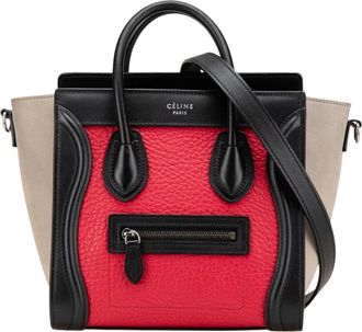 Celine Pre-owned Handbags, female, Red, Size: ONE SIZE Pre-owned Structured Leather Handbag