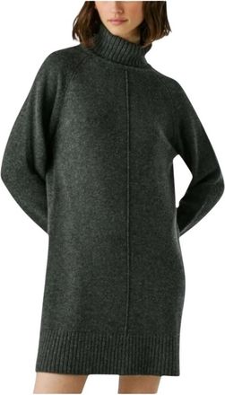 Pepe Jeans London Moderne hoge hals jurk - Dames - Coltruien - Groen - S - Wol - Truien & Vesten