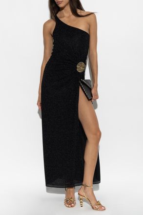 Os&eacute;ree Dress With Lurex Thread, Womens, Black