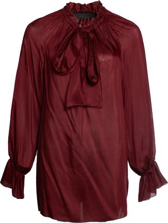 The Row Wine red blouse with bow