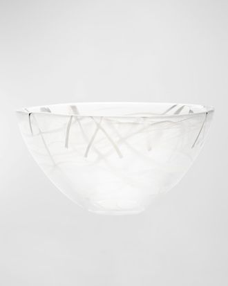 Kosta Boda Contrast White Bowl, Medium