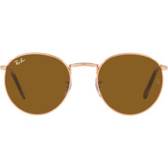 Ray-Ban New Round 50mm Phantos Sunglasses in Rose Gold at Nordstrom