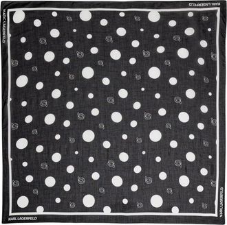 Karl Lagerfeld Modal Zijden Sjaal - Dames - Sjaals - Zwart - ONE Size - Accessoires