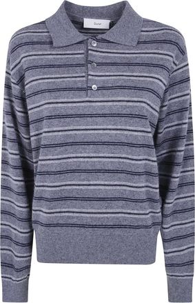 Dunst Su&eacute;ter de punto a rayas con cuello - Knitwear - Mujer - Gris - XS