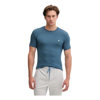 Emporio Armani Heren, Tops, Blauw, Maat: L Viscose