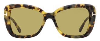 Tom Ford TF1008 Butterfly Acetate Sunglasses - Brown