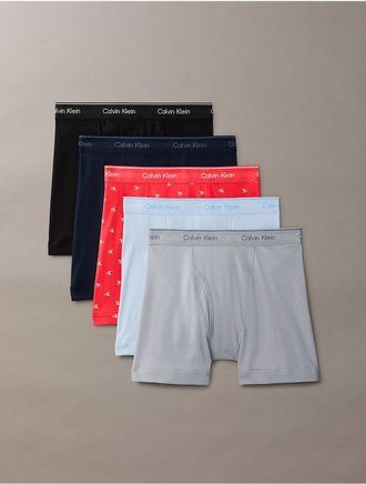Calvin Klein Mens Cotton Classics 5-Pack Boxer Brief - Multi - XL