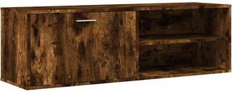 vidaXL TV Cabinet Smoked Oak 120x34x37 cm Engineered Wood vidaXL