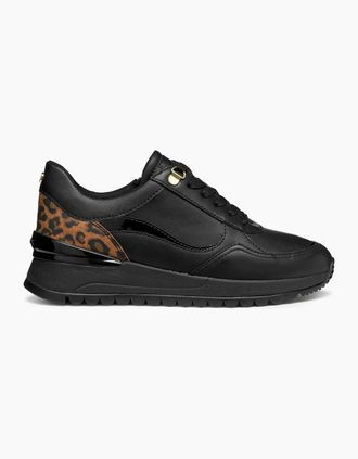 Geox Womens Geox D Desya A Leather Womens Black Trainers - Size: 7.5