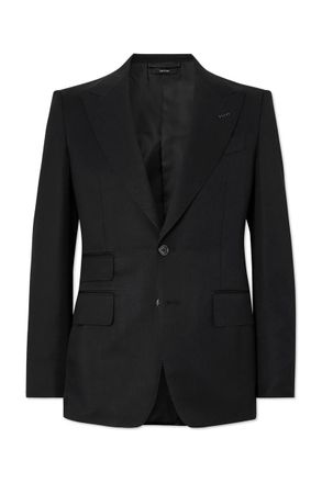 Tom Ford Shelton Grain de Poudre Wool and Mohair-Blend Suit Jacket