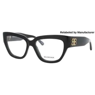Balenciaga Ladies Black Rectangular Eyeglass Frames BB0326O00153R