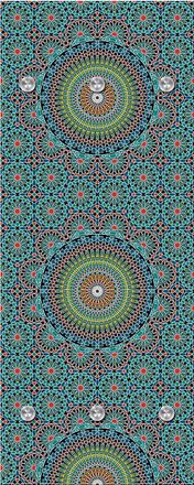 Queence Garderobenleiste »Blumen« mit 6 Haken, 50 x 120 cm