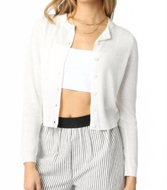 Olivaceous Rhodes Knit Cardigan In White