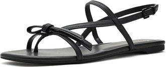 Kate Spade New York Loop Flat Sandals Womens Sandals Black : 6.5 M, Leather