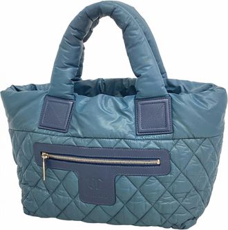Chanel Blue Nylon Tote Bag (Pre-Owned)