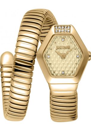 Just Cavalli Womens JC1L394M0025 Ladies Signature Snake Splora Watch - Gold
