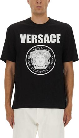 Versace Black Cotton T-Shirt