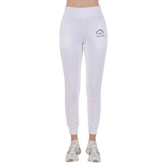 Karl Lagerfeld Broeken, Dames, Wit, M, Logo Form Pants Rubber Bottom