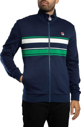 Fila Mens Vinnie Cut & Sew Track Jacket, Navy/Green/Gardenia, XL