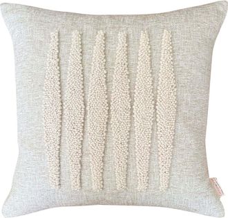 Cotton Tree Punch Needle Pillow - Zulu Pattern - Cover + Insert in Natural at Nordstrom, Size 12X20