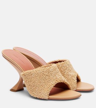 Amina Muaddi Taylor 90 raffia-effect mules