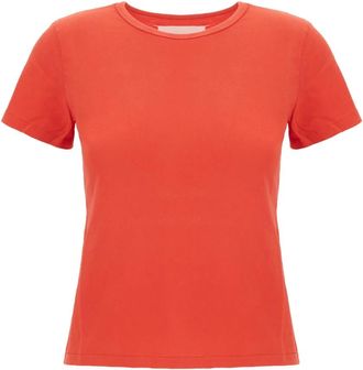 Maison Margiela T-shirt - Dames - T-shirts - Rood - M - Katoen - Tops