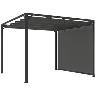 OUTSUNNY P&eacute;rgola 300x300x227 cm gris oscuro