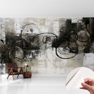 Tulup Carta Da Parati Autoadesiva Moderna - Fotomurale - Lavabile - Ufficio - Design Moderno - Vortice Astratto 416x254 Cm