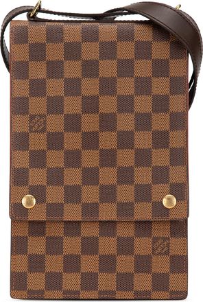 Louis Vuitton Pre-owned Womens Pochette Voyage Damier Ebene Crossbody - Brown Textile - One Size