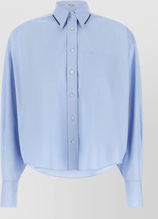 Brunello Cucinelli asymmetric cropped shirt