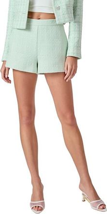 endless rose Relaxed Tweed Shorts in Pistachio at Nordstrom, Size X-Small