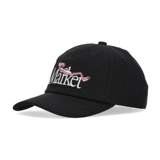 Market Pink Panther Gebogen Klep Pet - unisex - Petten - Zwart - ONE Size - Katoen - Accessoires