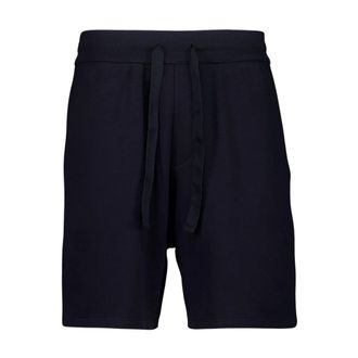 Majestic Filatures Marine Blue Casual Cotton Shorts