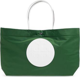 Tory Burch Ella Shopper Bag - Dames - Shoppers - Groen - ONE Size - Leer - Tassen
