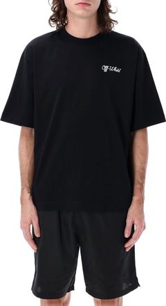 Off-white Black Crewneck Script Logo T-Shirt