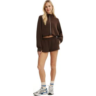 Cotton On Womens Active Ultimate Soft Track Short in French Roast at Nordstrom, Size Xx-Small