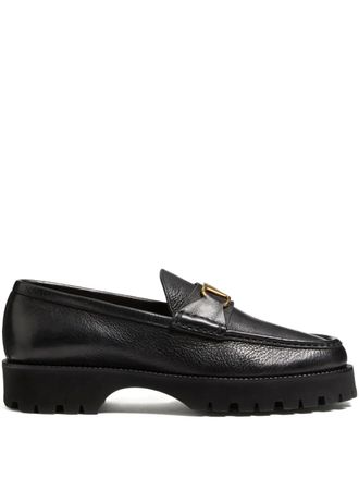 Valentino Garavani VLogo signature loafers - men - Buffalo Leather/Goat Skin/Rubber - 43.5 - Black