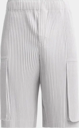 Homme Pliss&eacute; Issey Miyake Men & apos;s Pleated Cargo Shorts