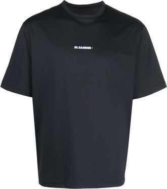 Jil Sander logo-print short-sleeve T-shirt - men - Polyester/Spandex/Elastane - L - Black