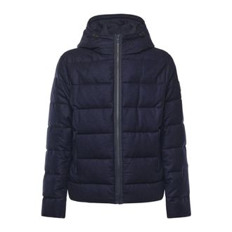 Fay Winter Jackets, male, Blue, Size: XL Double-Front Down Jacket