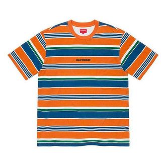 SUPREME FW19 Week 1 Stripe S/S Top Short Sleeve Unisex Orange SUP-FW19-209