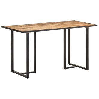 vidaXL Vidaxl - Mesa De Comedor De Madera Maciza De Mango Rugosa 140 Cm