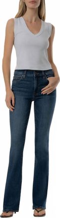 Kut from the Kloth Natalie High Rise Fab Ab Bootcut Jeans In Allied With Dark Stone
