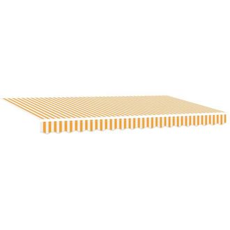 vidaXL Toldo Retr&aacute;ctil Amarillo Y Blanco 350 X 200 Cm Vidaxl