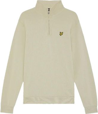 Lyle & Scott Hoodies & sweatvesten, Heren, Beige, XL, Katoen, Cotton Loopback 1/4 Zip Sweatshirt