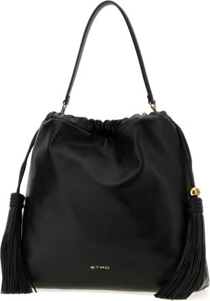 Etro Womens Kalispera Shoulder Bag Black Lamb