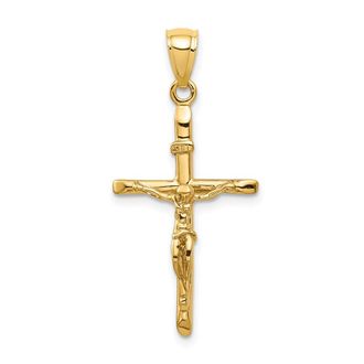 Diamond2Deal 14k Yellow Gold INRI Crucifix Pendant