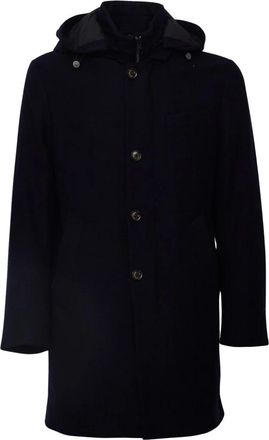 Montecore Single-Breasted Coats - Heren - Mantel - Blauw - M - Jassen